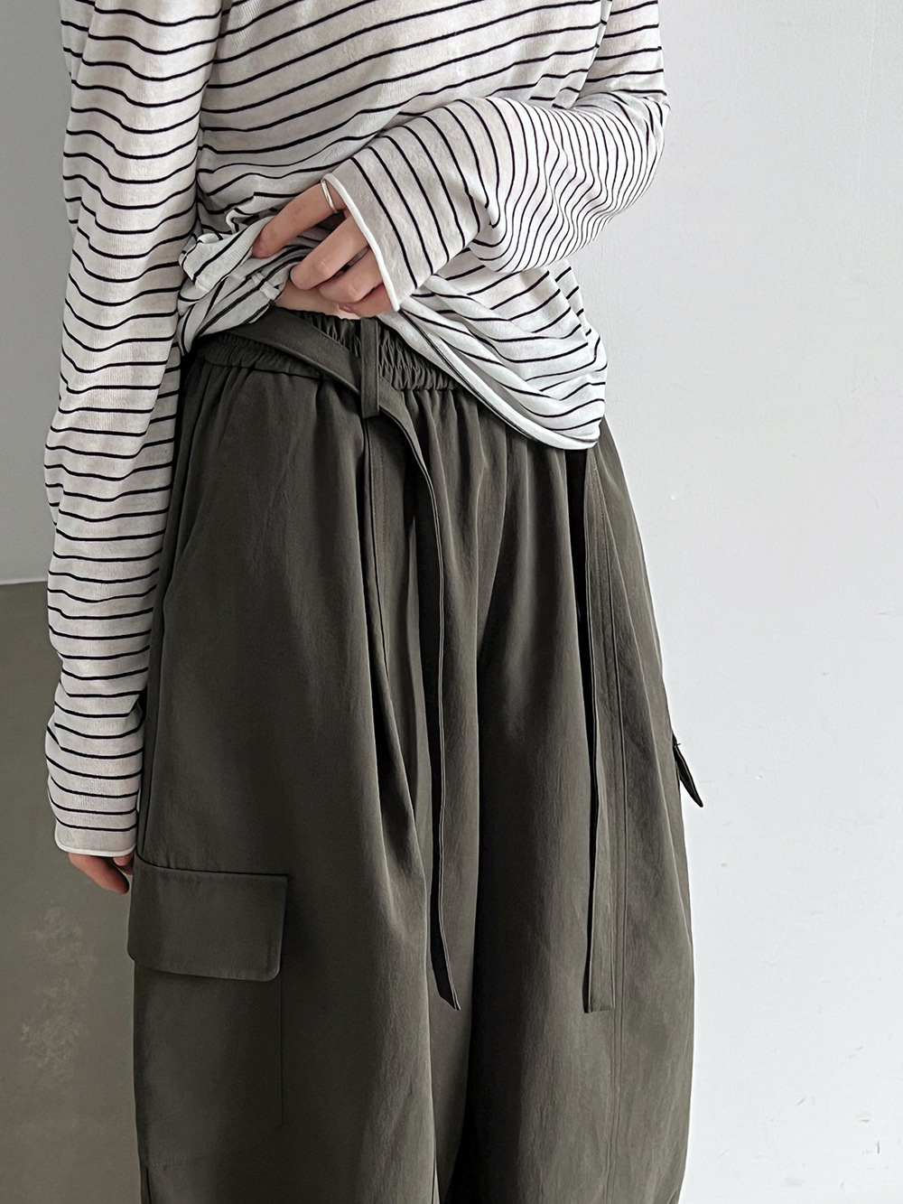 Drawstring Cargo Trousers