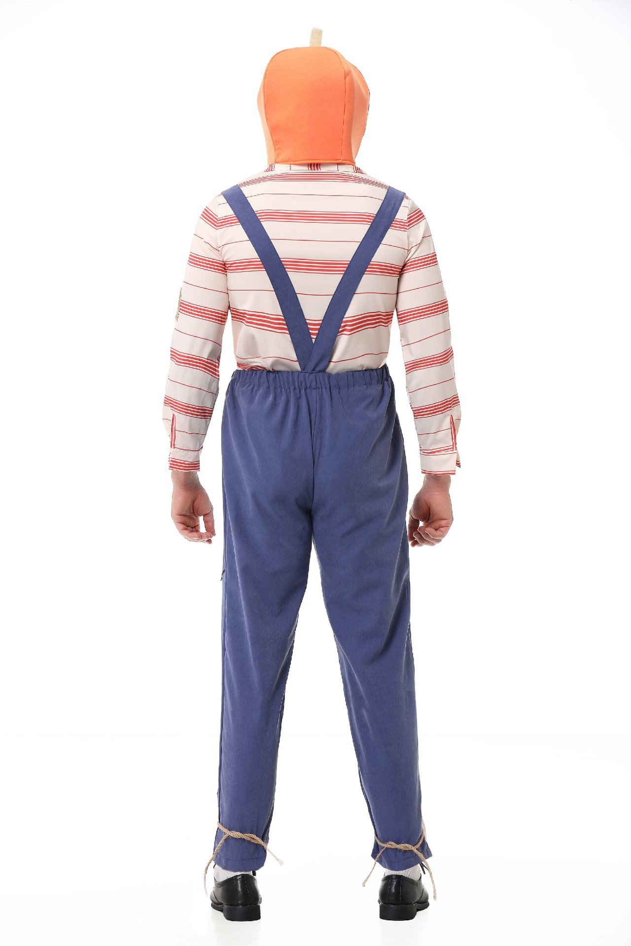 Pumpkin Zombie Scarecrow Overalls Costume for Kids and Adults detail image 6