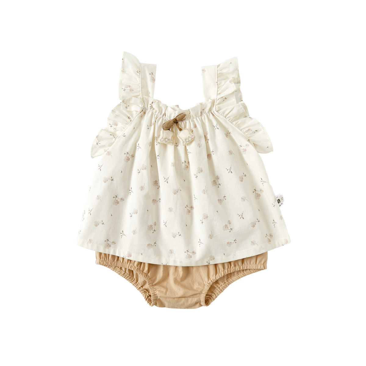 Cute Floral Two-Piece Set for Girls, Lightweight Summer Outfit, Trendy Casual Wear