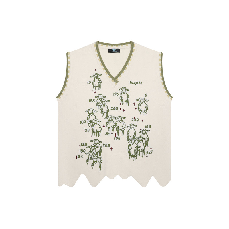 Sheep Embroidered Sweater