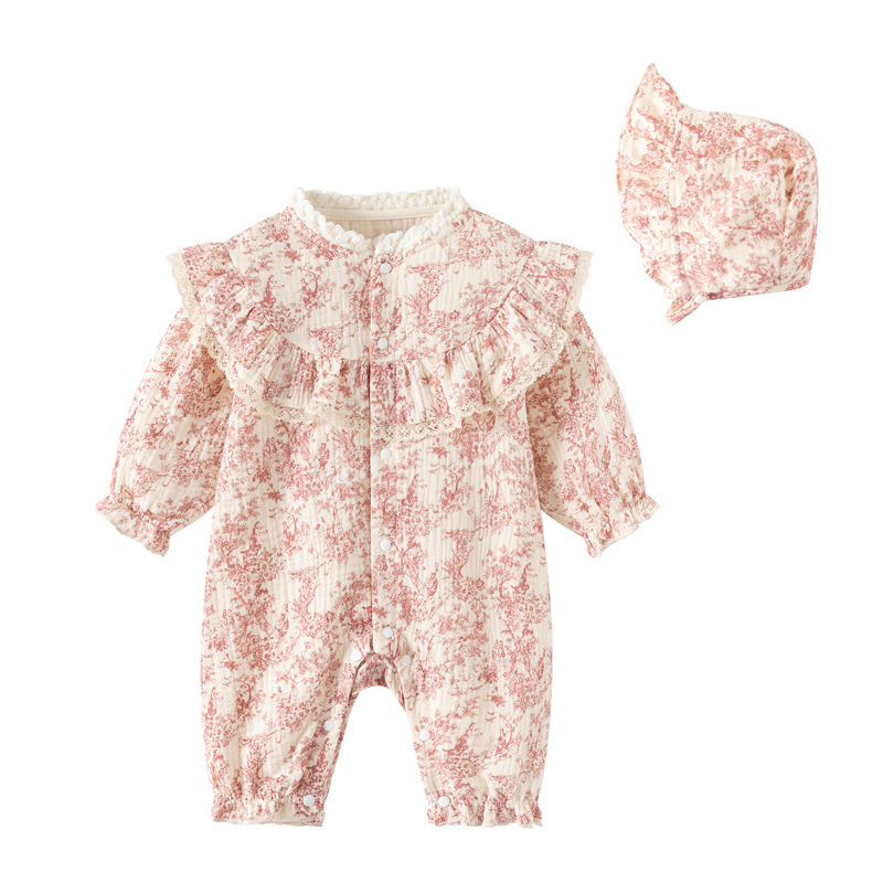 Double-Layer Muslin Newborn Romper Baby Onesie