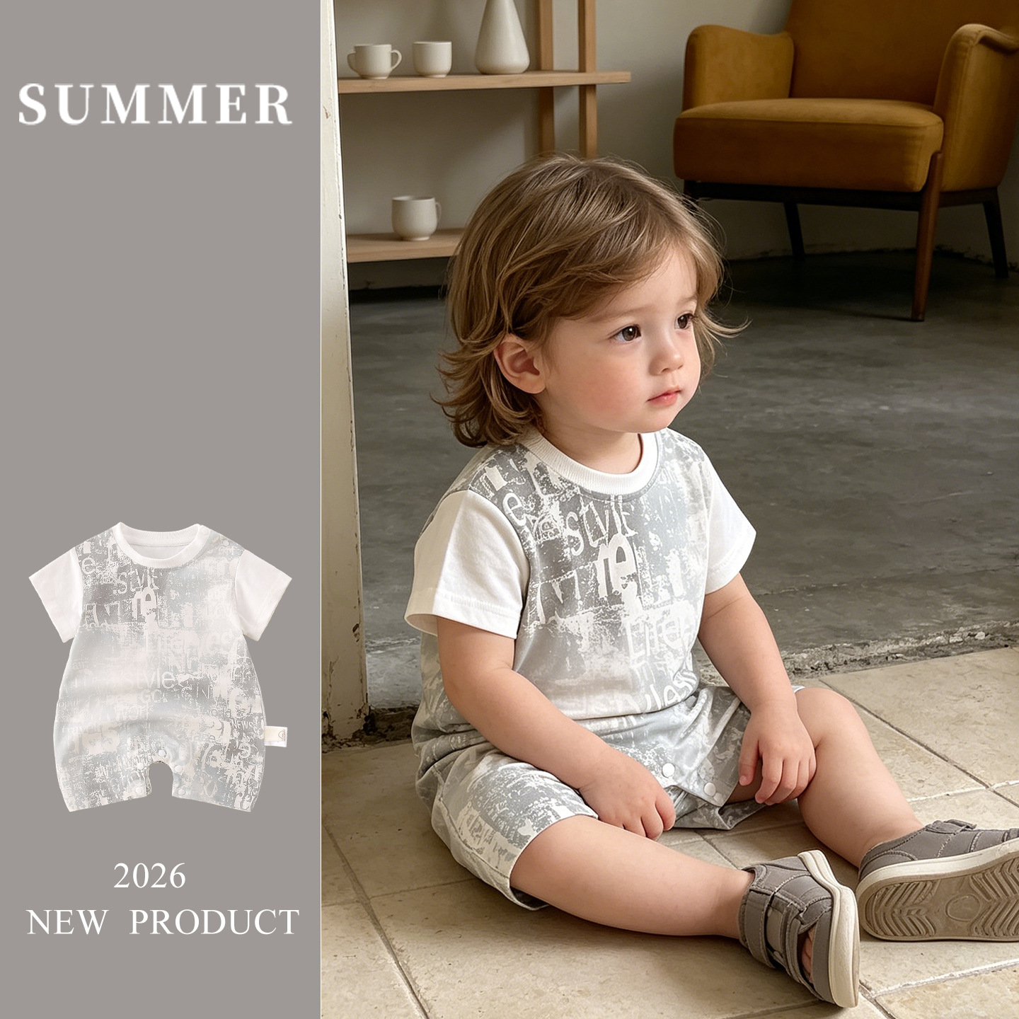 Baby Vest Romper Back View