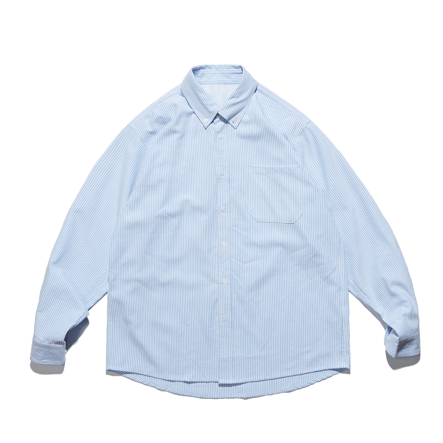 Loose Commute Simple Versatile Unisex Oversized Long Sleeve Striped Shirt