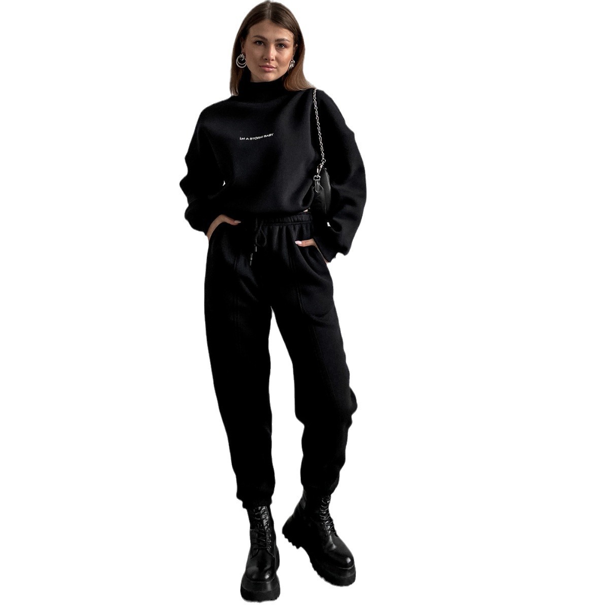 Women's Printed Hoodie Set, Two-Piece Outfit