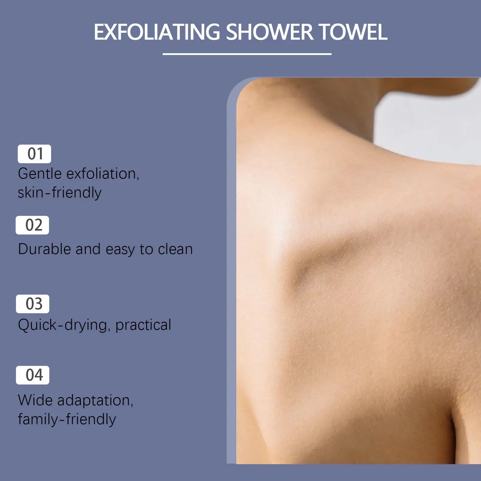 Toalla exfoliante para ducha, imagen 4