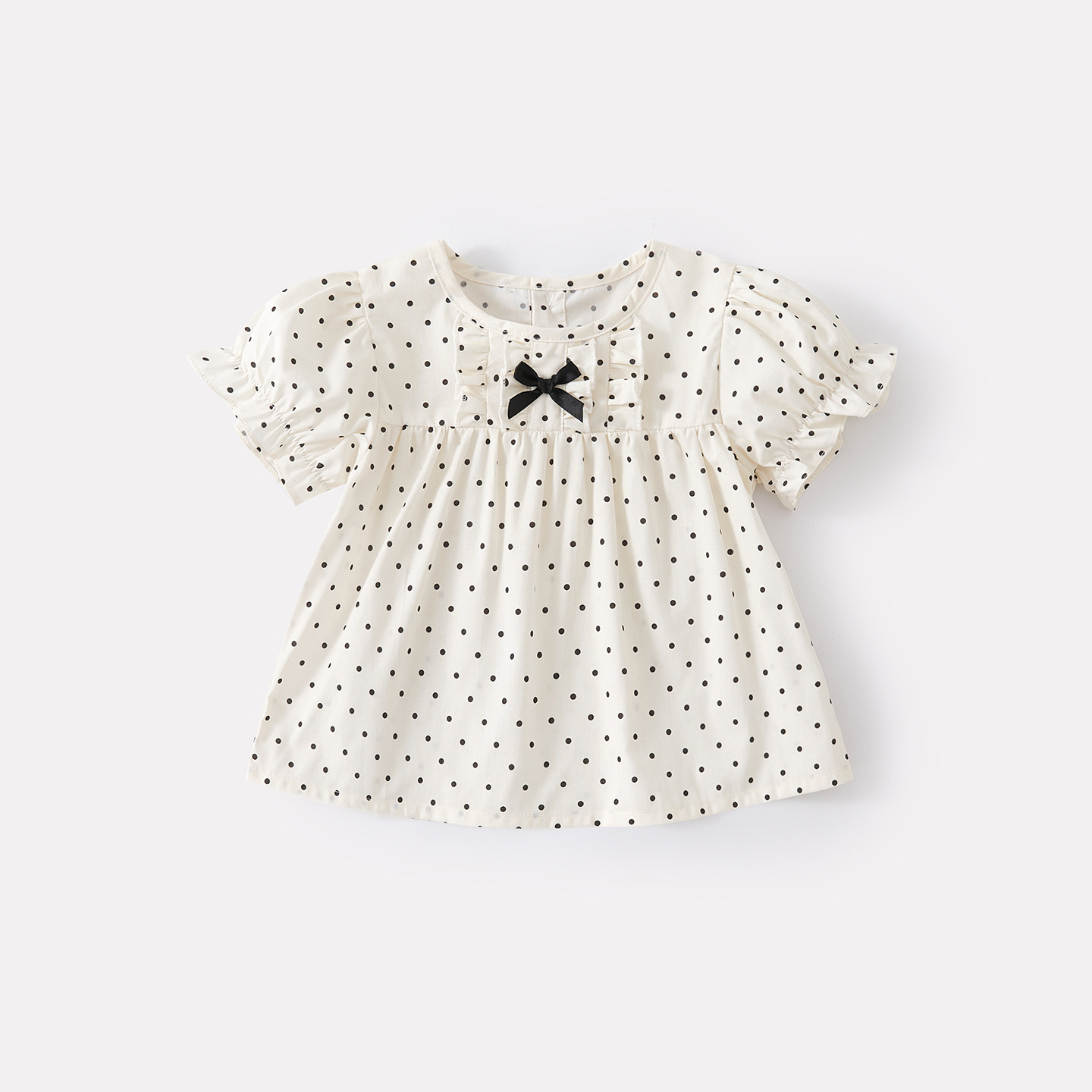 Baby Doll Shirt Short Sleeve for Girls, Lightweight Breathable Casual Bottoms Kids Clothing