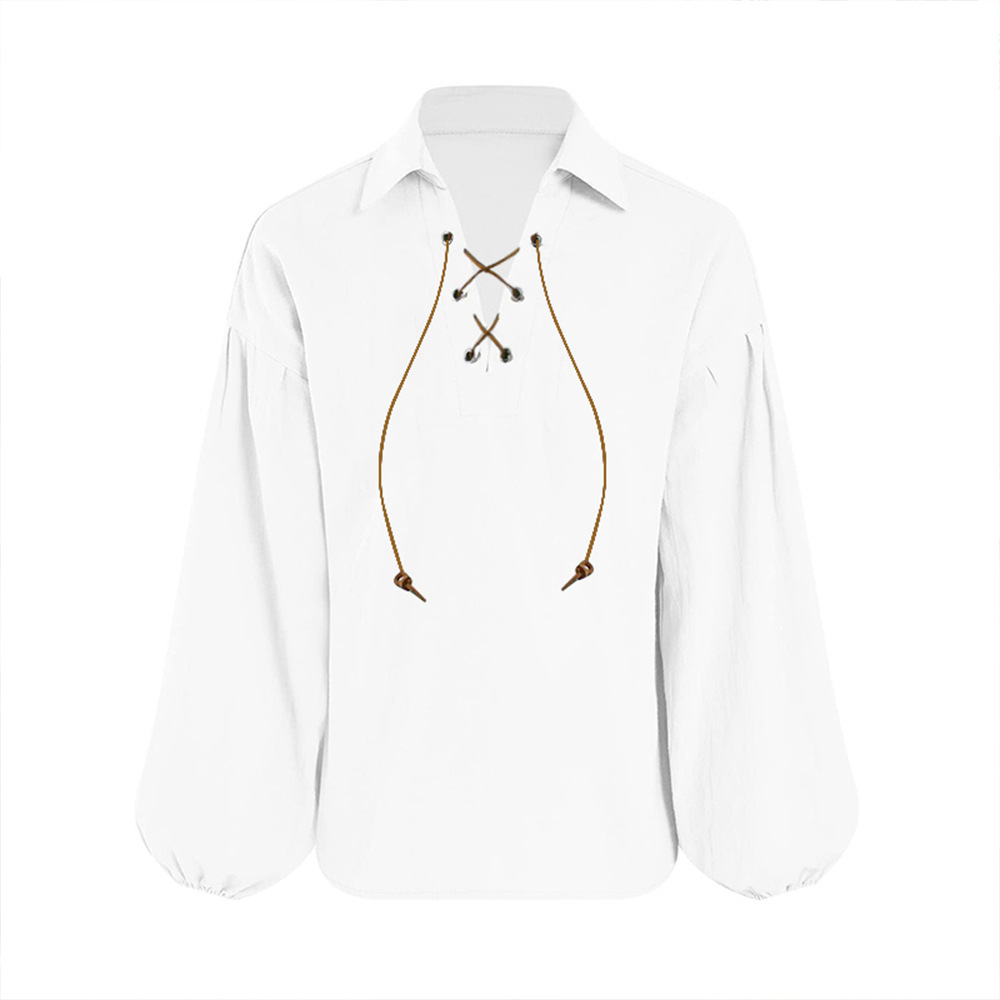 Pirate Viking Renaissance Shirt Costume for Boys detail image 4