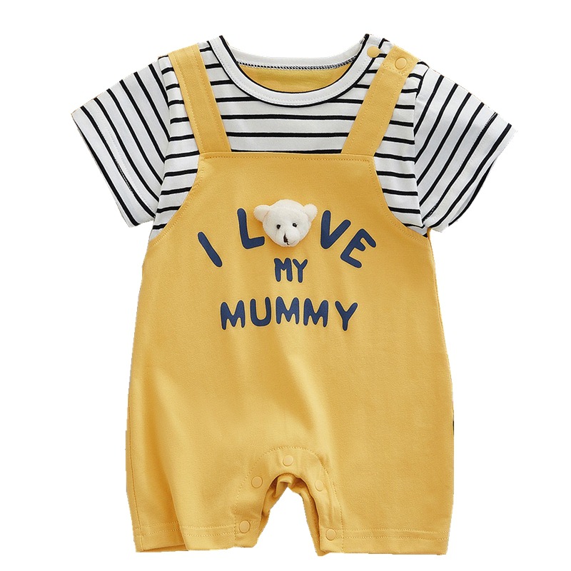 Cute Baby Short Sleeve Romper Infant Bodysuit Stylish Newborn Onesie
