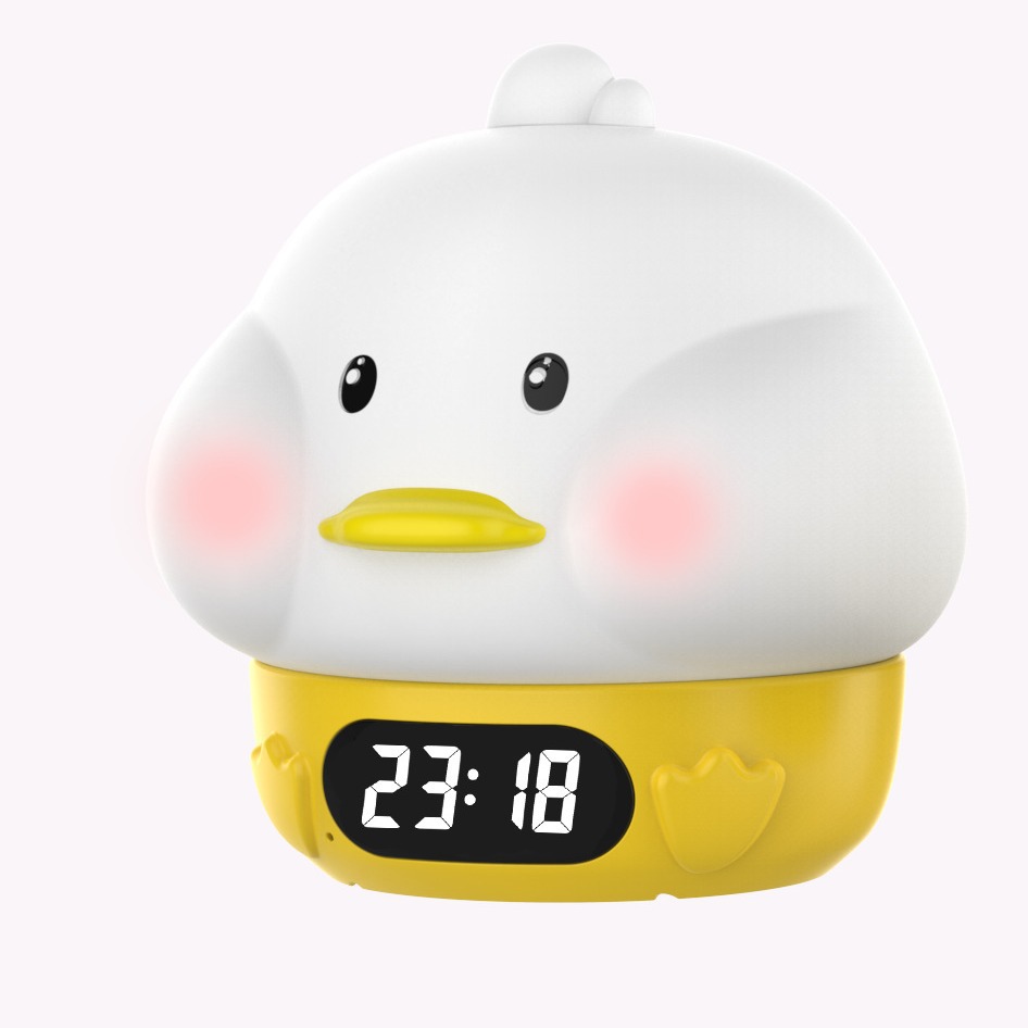 Direct Duck Silicone Alarm Clock, Tap Light Ambience Night Light, Breastfeeding Night Wake-Up