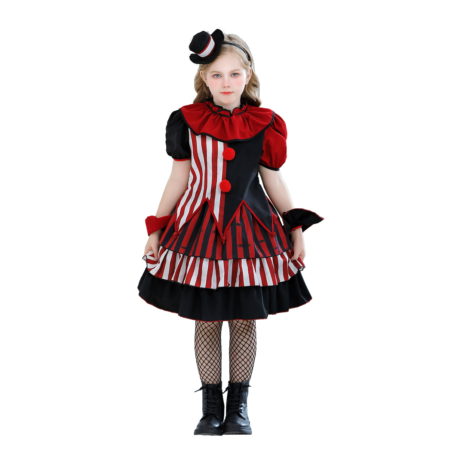 Halloween Children's Costume Clown Outfit Circus Party Funny Costume Carnival Performance Dress for