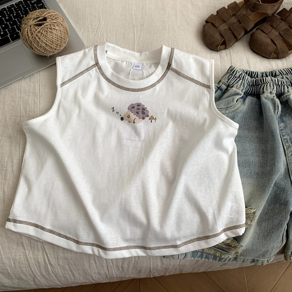 Children's Sleeveless Baby Versatile T-shirt for Women