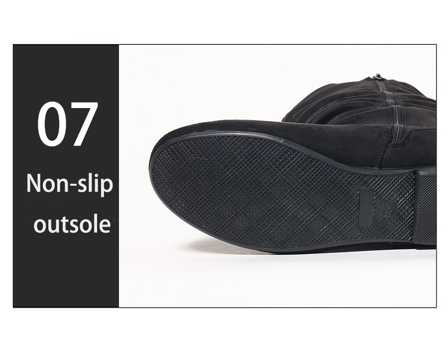 Women's boots – side zip and suede texture detail