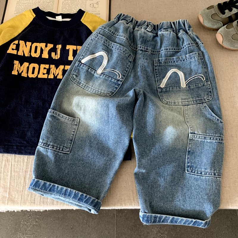 Children's autumn long boys straight leg pants