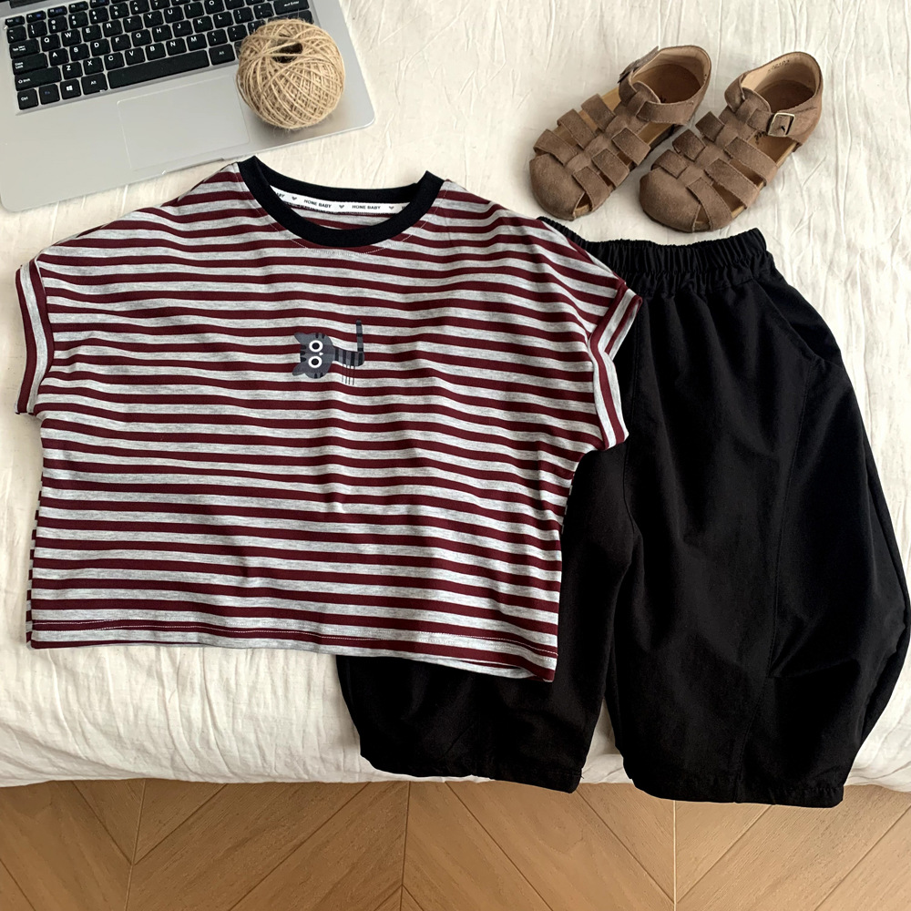 Summer T-shirt and pants two-piece set