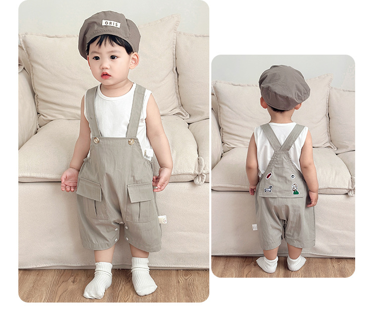 Lightweight Baby Overalls Set