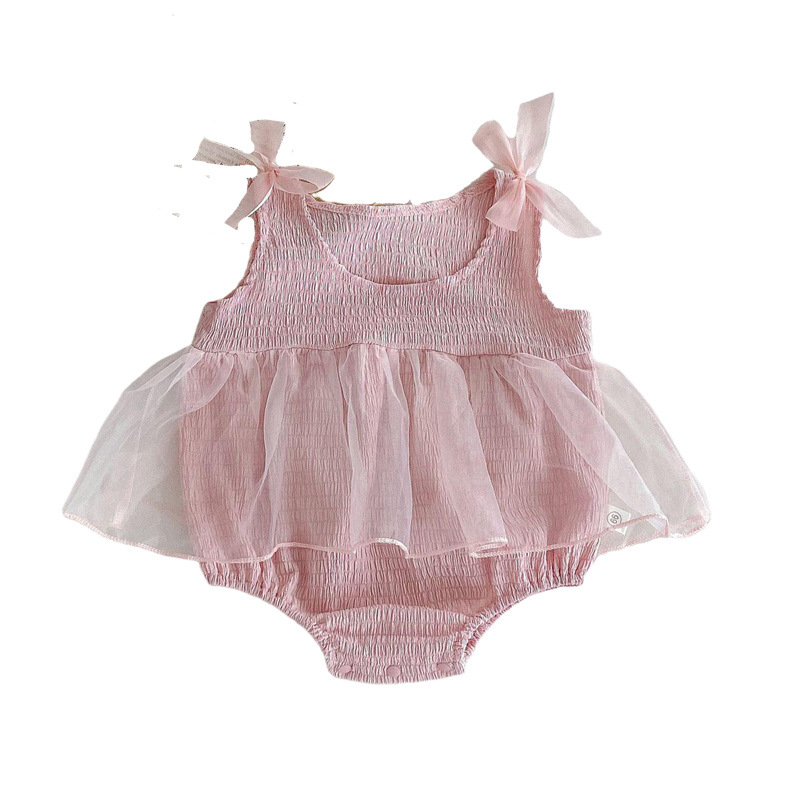 Newborn Baby Girl Triangular Romper Princess Style 100-Day Baby Bodysuit Dress