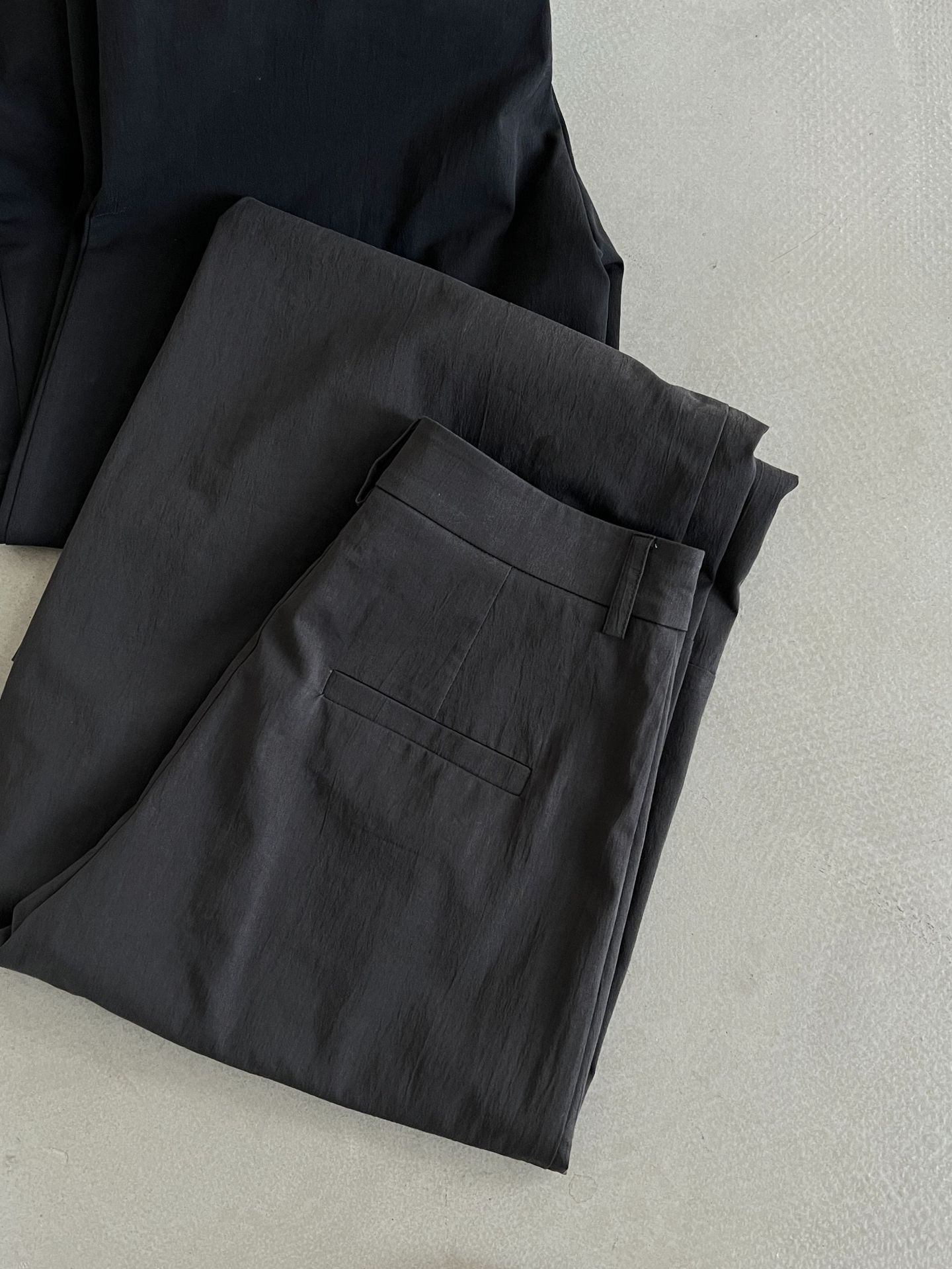 Curved-Seam Wide-Leg Trousers