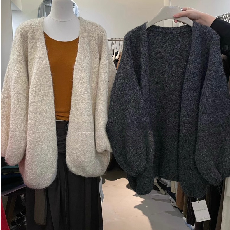 Soft and sticky sweater jacket for women