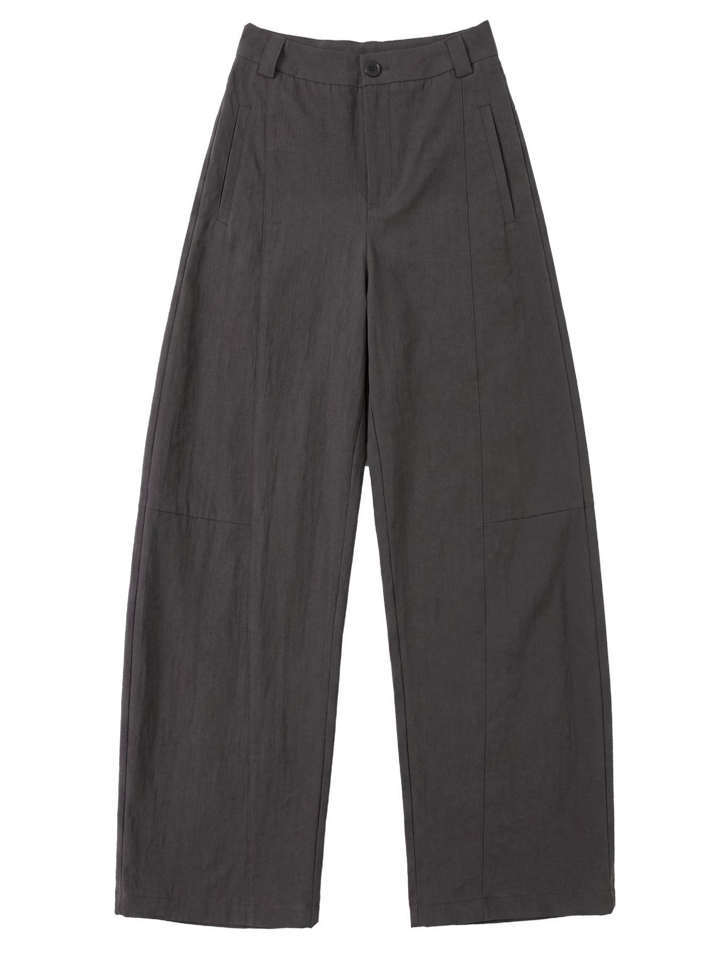 Curved-Seam Wide-Leg Trousers