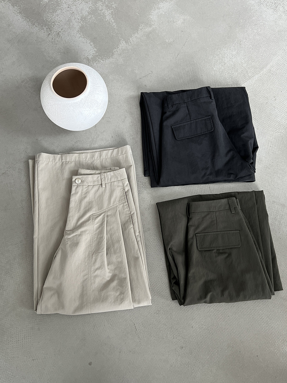 Pleat-Front Wide-Leg Trousers