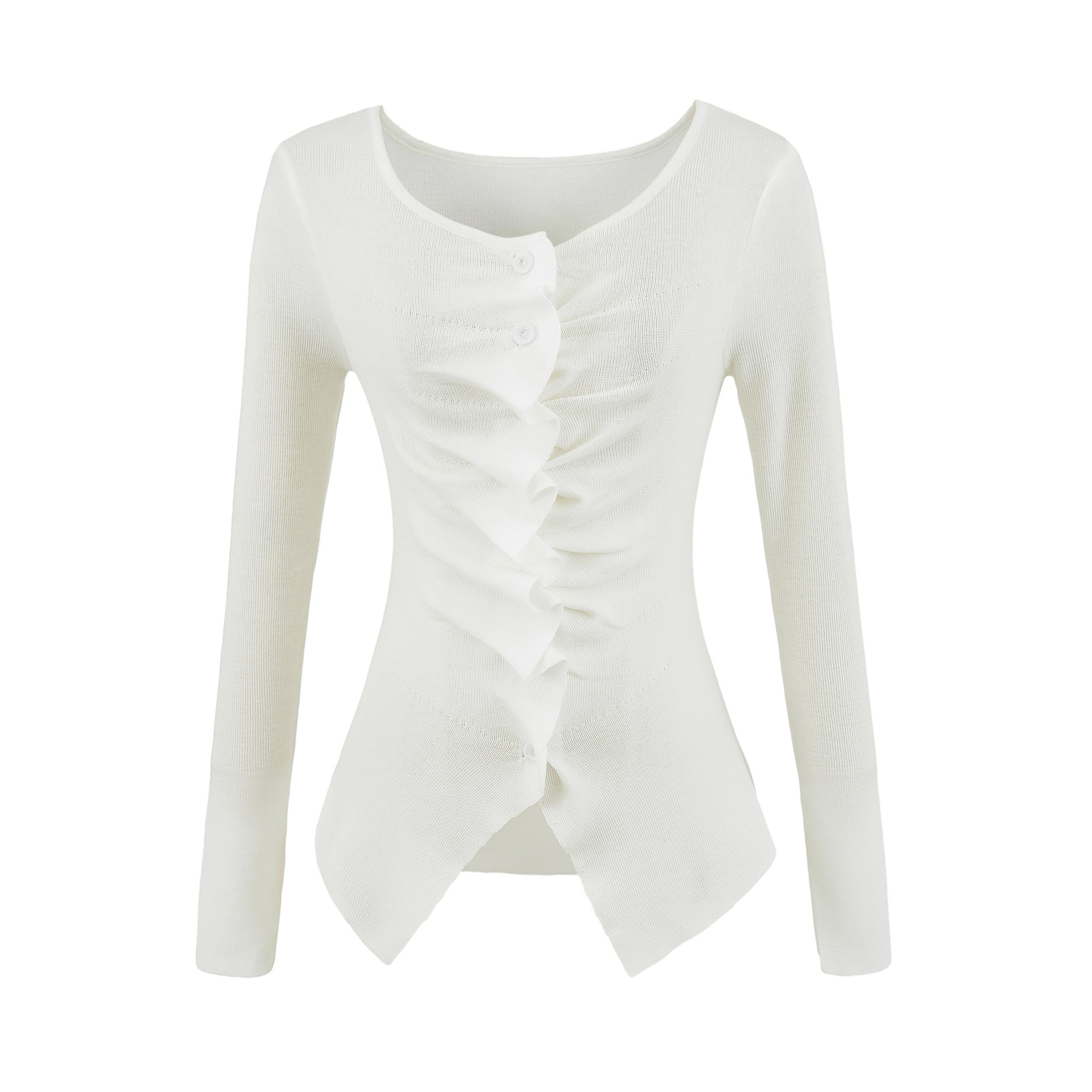 Petal Ruffle Knit Cardigan