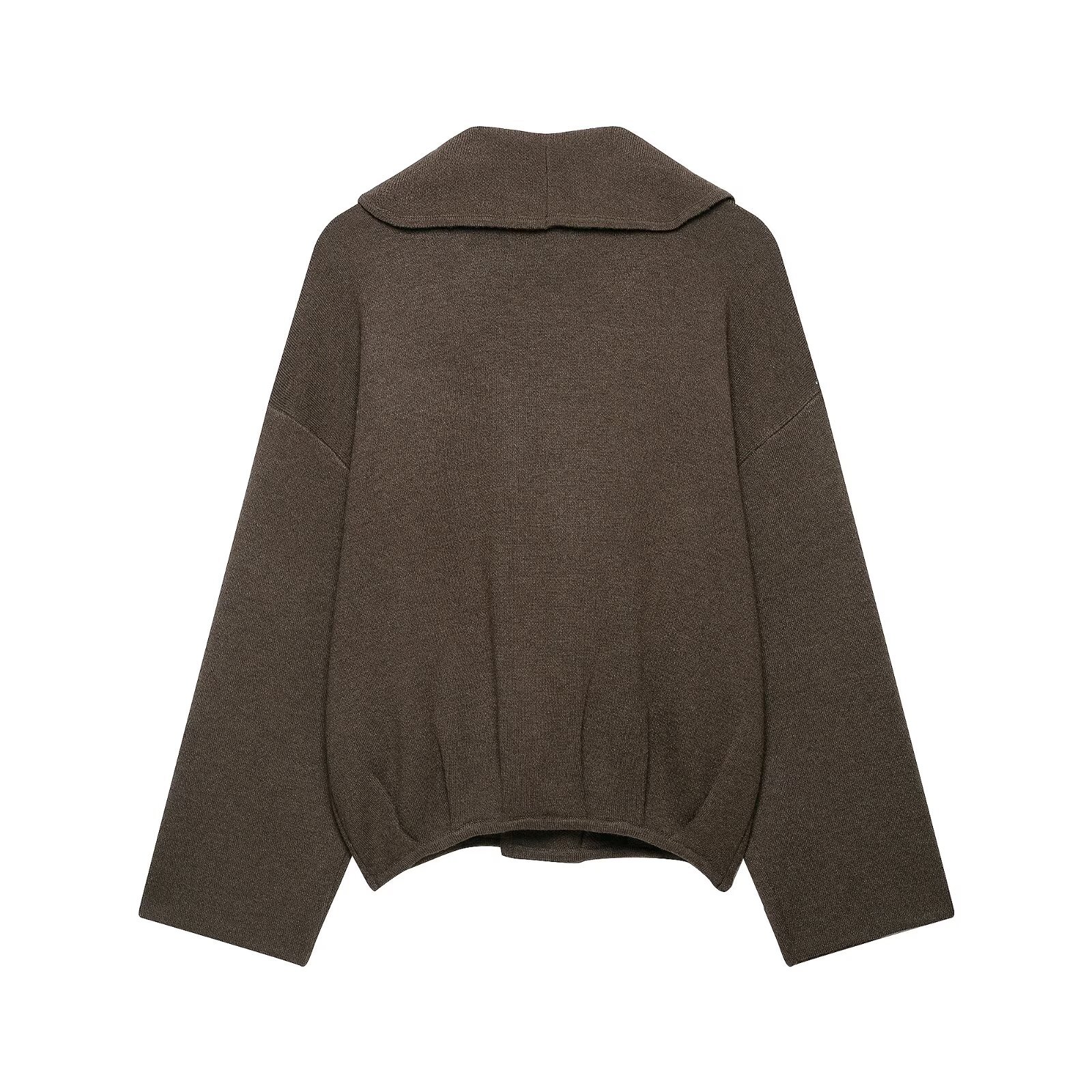 Draped Open-Front Cardigan