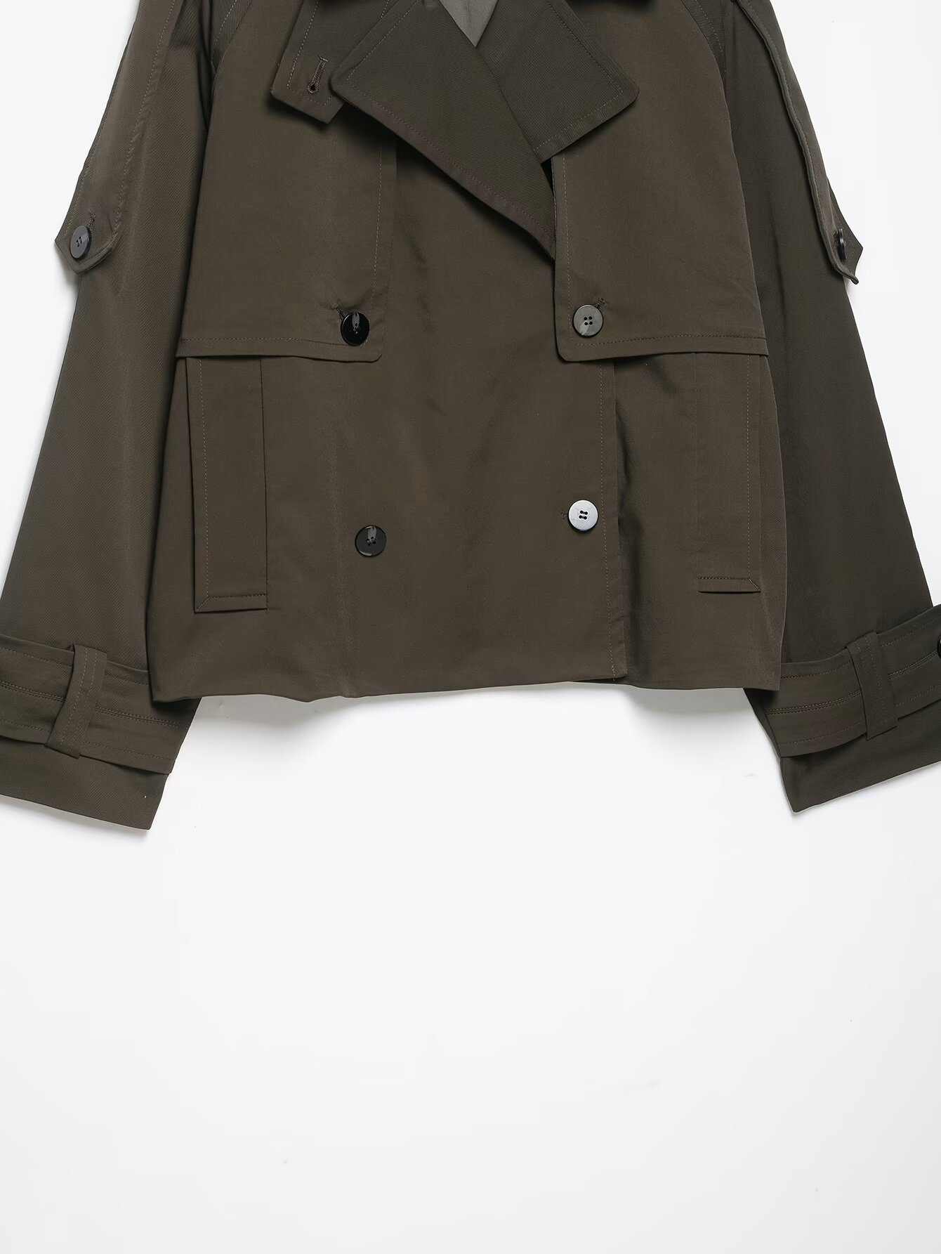 Cropped Double-Breasted Trench