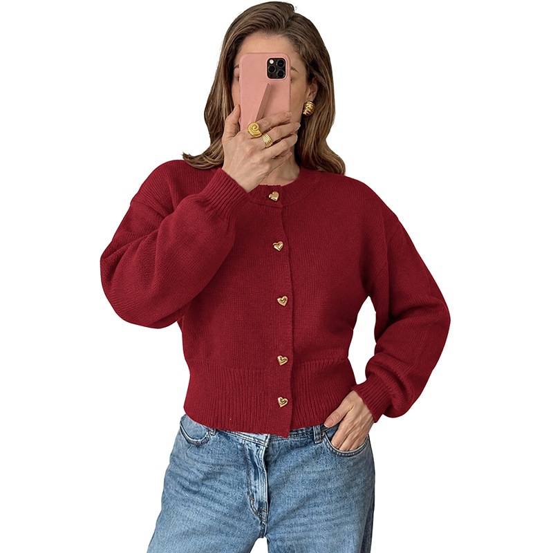 Love button sweater