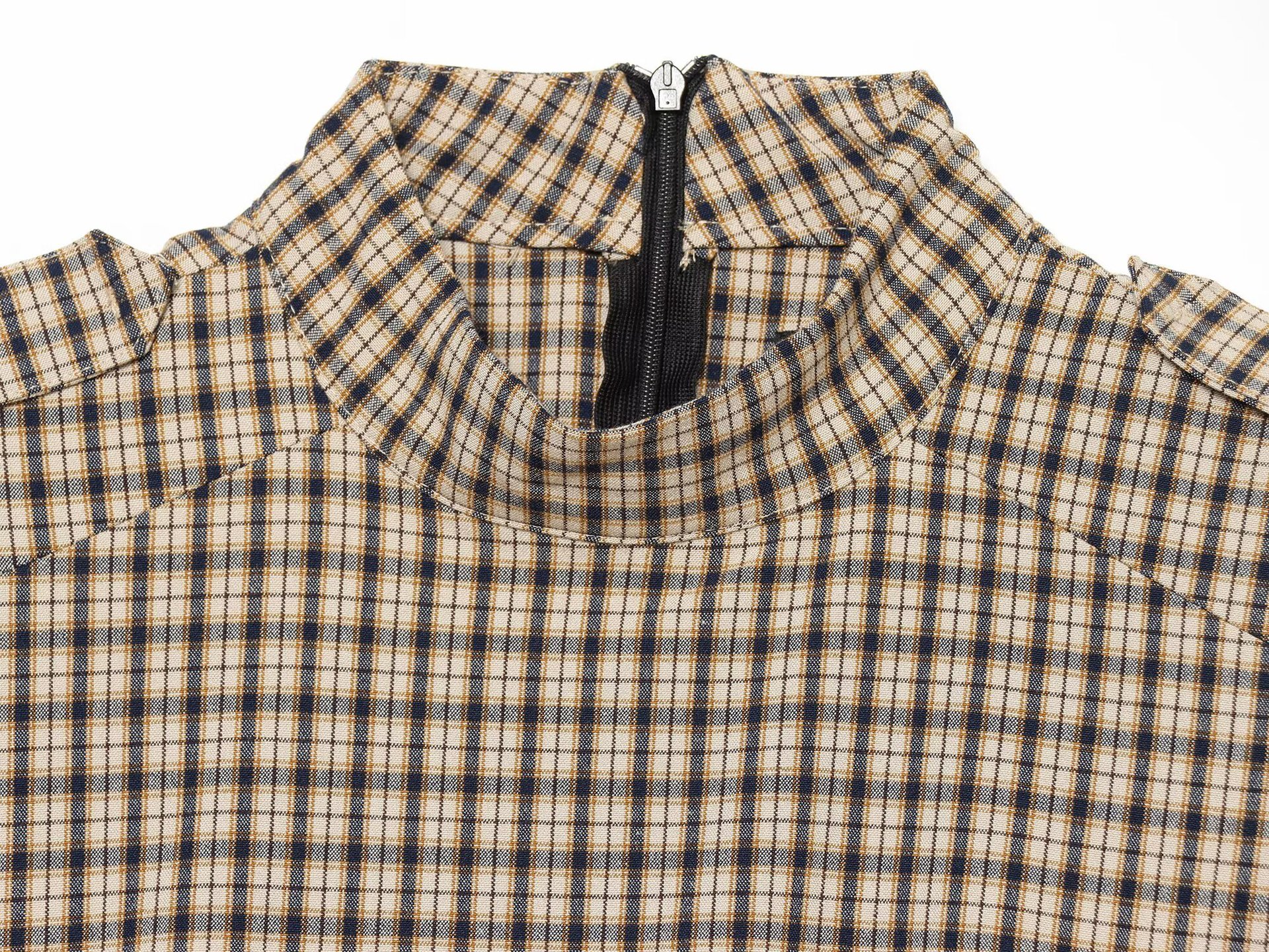 Checked Sleeveless Playsuit