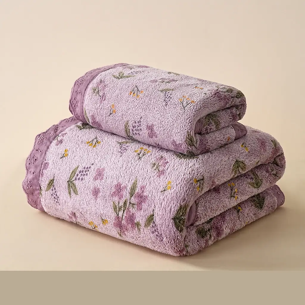 Toalla de baño con estampado floral, imagen 7