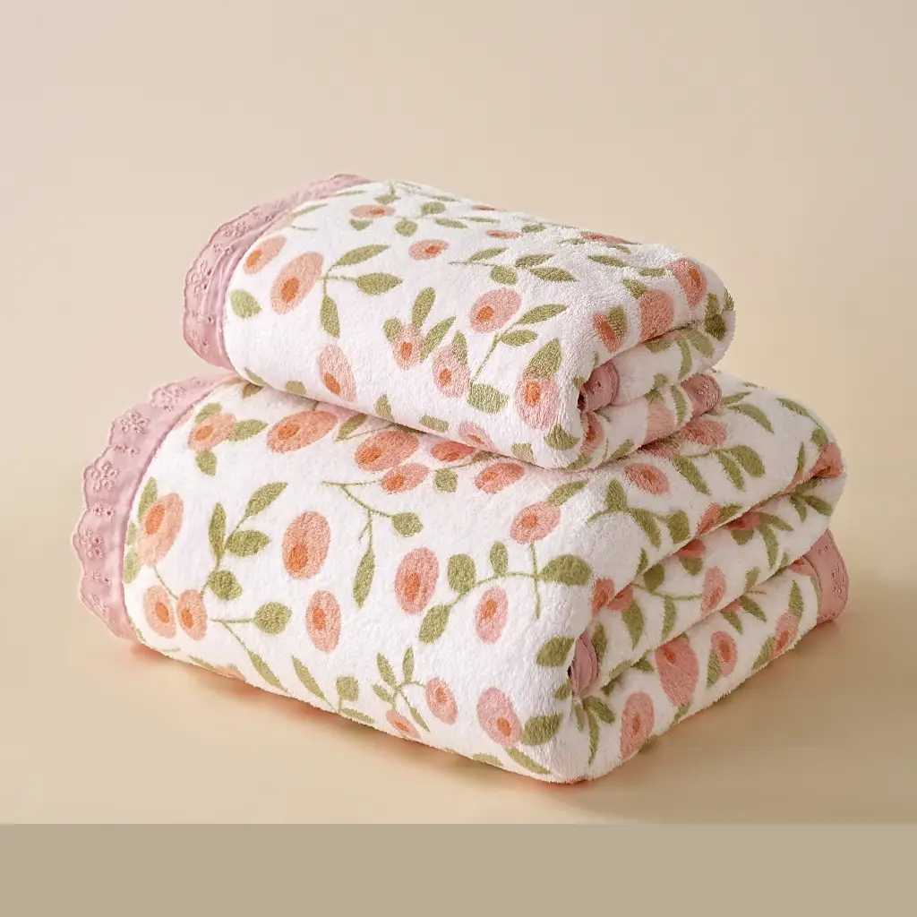 Toalla de baño con estampado floral, imagen 5