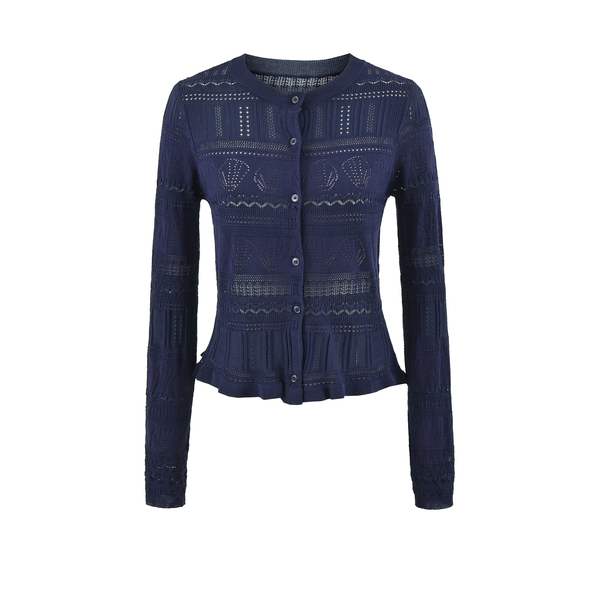 Minimalist Knit Cardigan, Slim Fit Cropped Lightweight Sweater