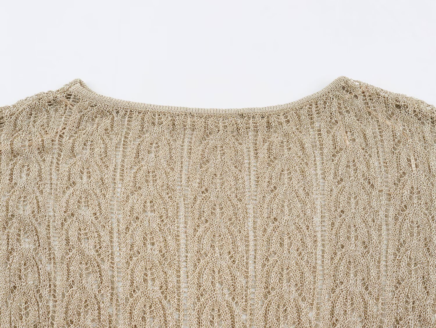 Fringed Tie-Waist Knit Top