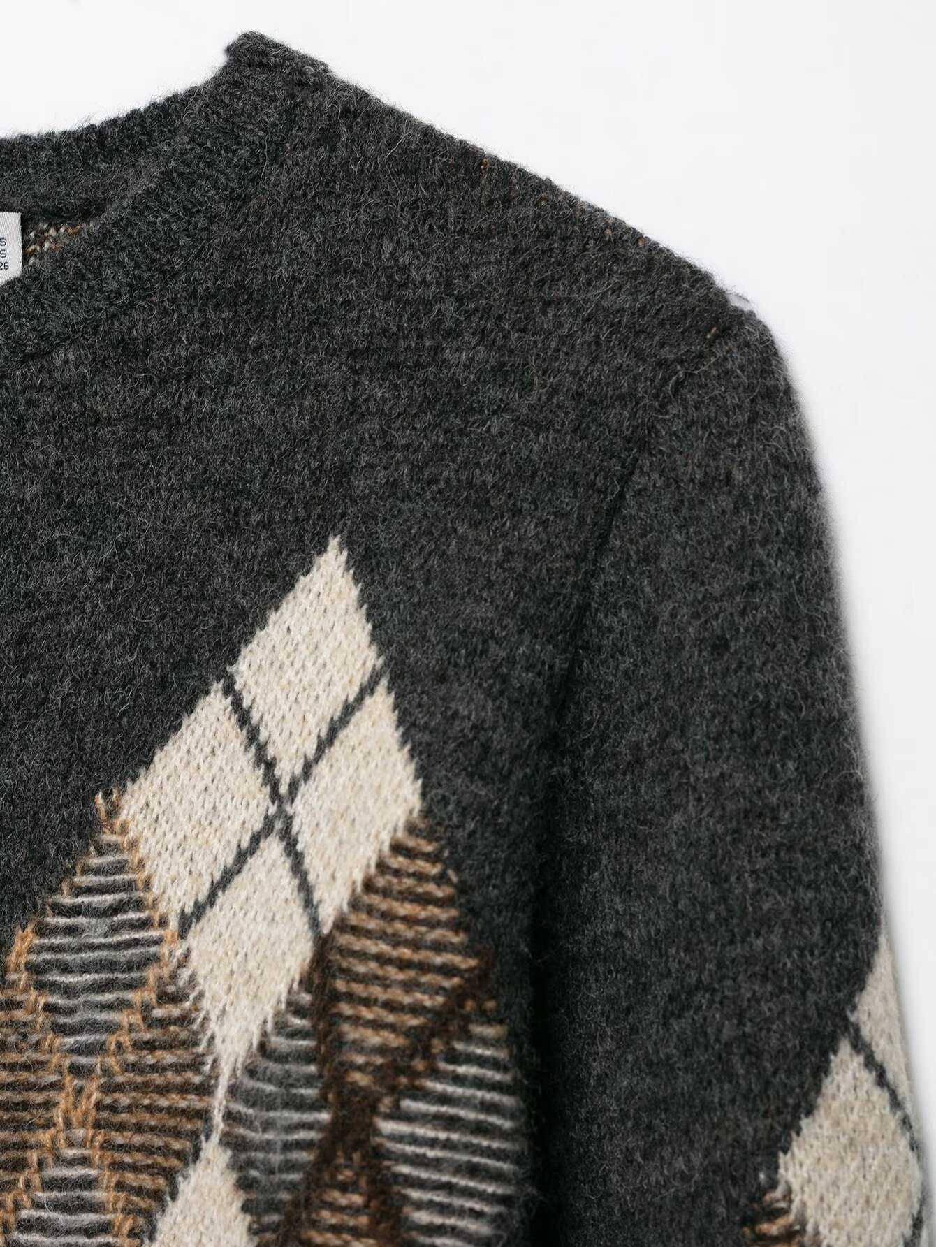 Argyle Knit Cardigan