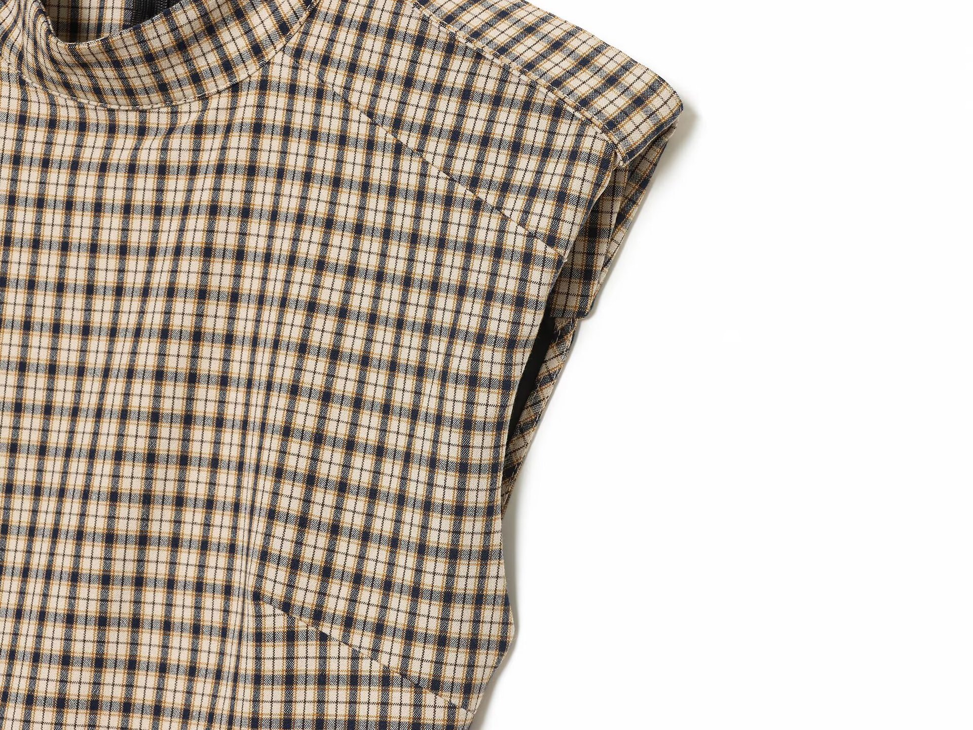 Checked Sleeveless Playsuit