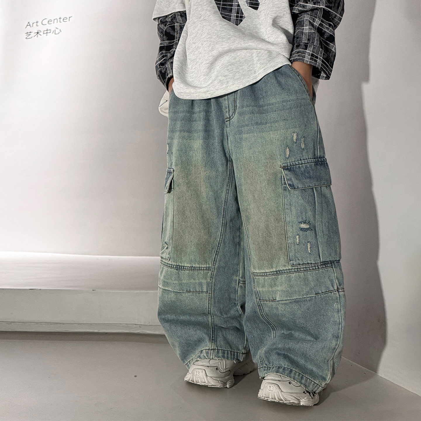 Boys' Straight Leg Jeans and Cargo Pants for Medium Large Kids