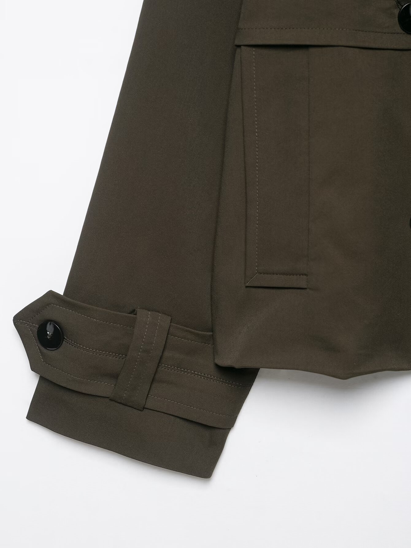 Cropped Double-Breasted Trench
