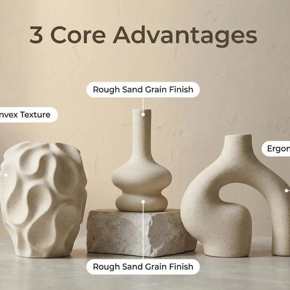 Set de tres jarrones de porcelana, imagen 3