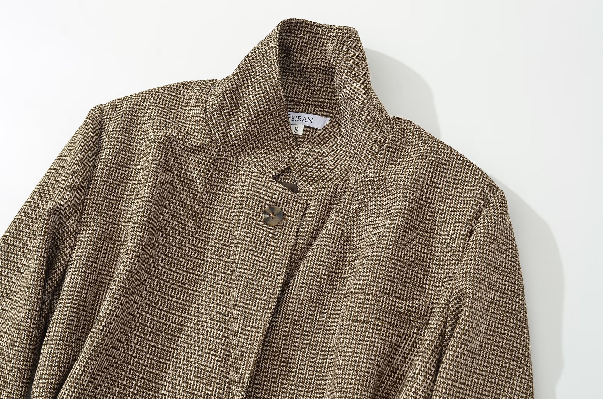 Tie-Waist Checked Jacket