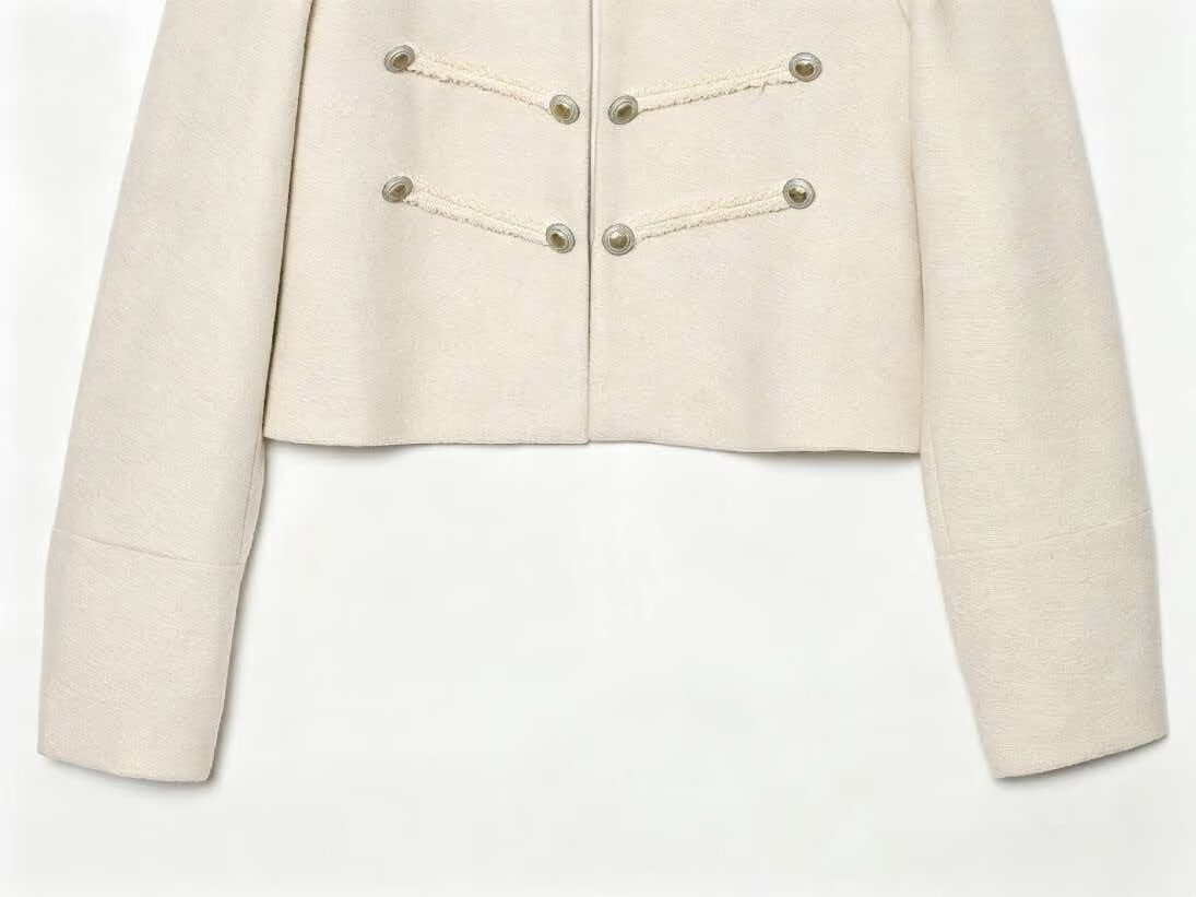 Textured Stand-Collar Jacket