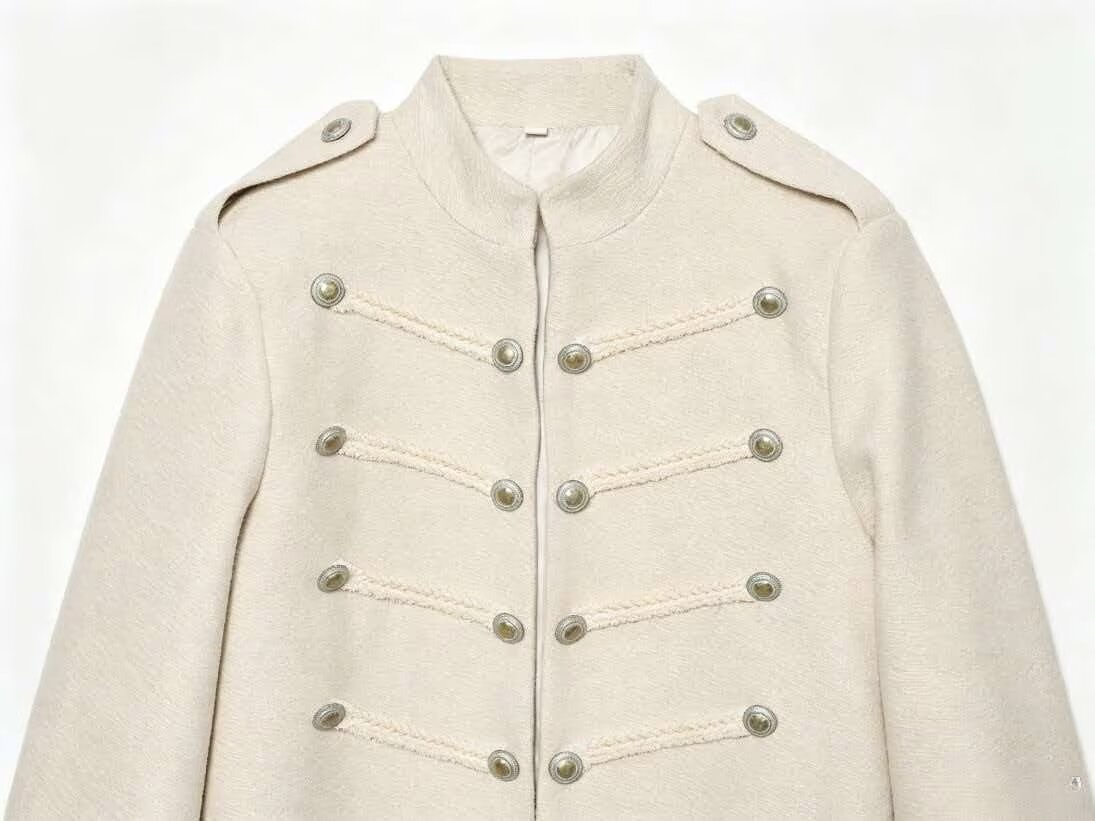 Textured Stand-Collar Jacket