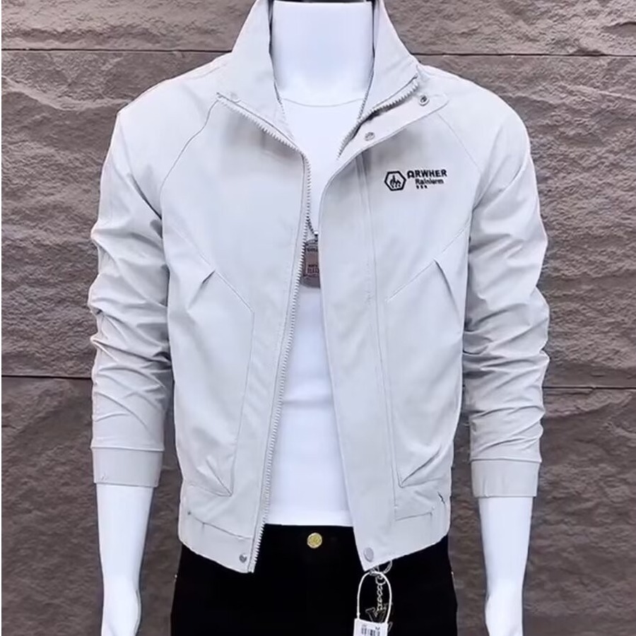 Men's Stand Collar Slim Fit Workwear Jacket
