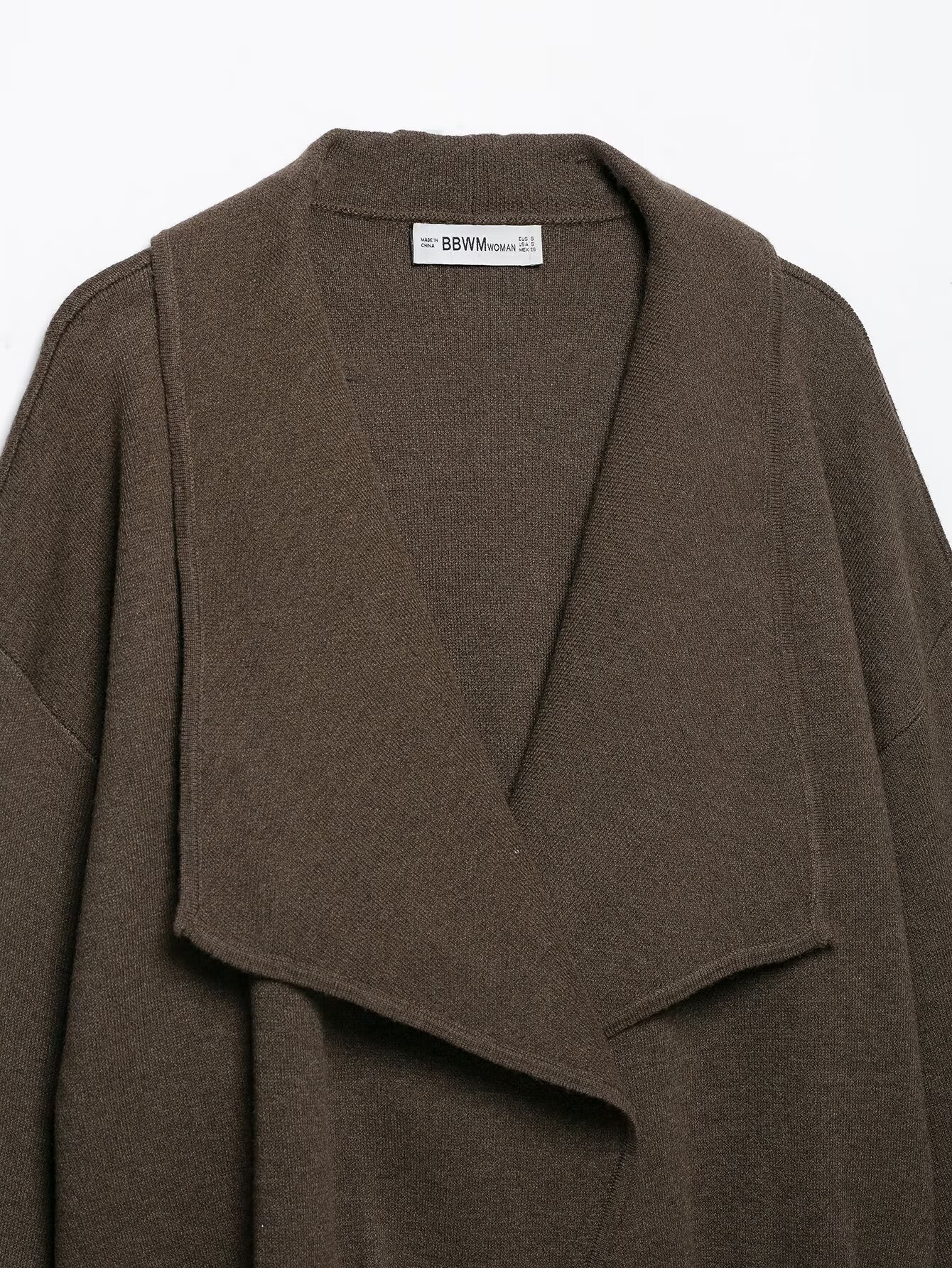 Draped Open-Front Cardigan
