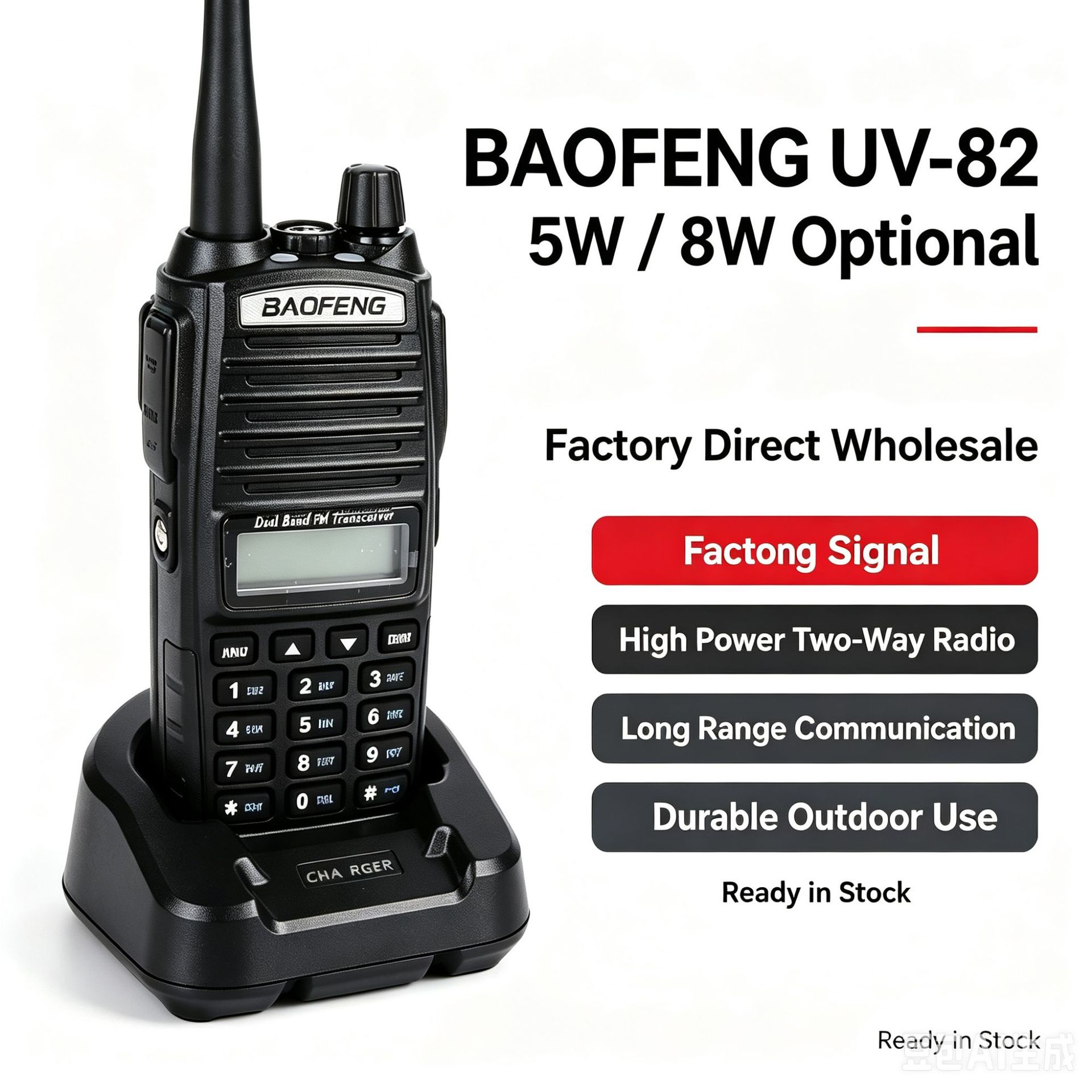 Baofeng UV-82 Dual Band Two-Way Radio High Power Walkie Talkie for Outdoor Driving
