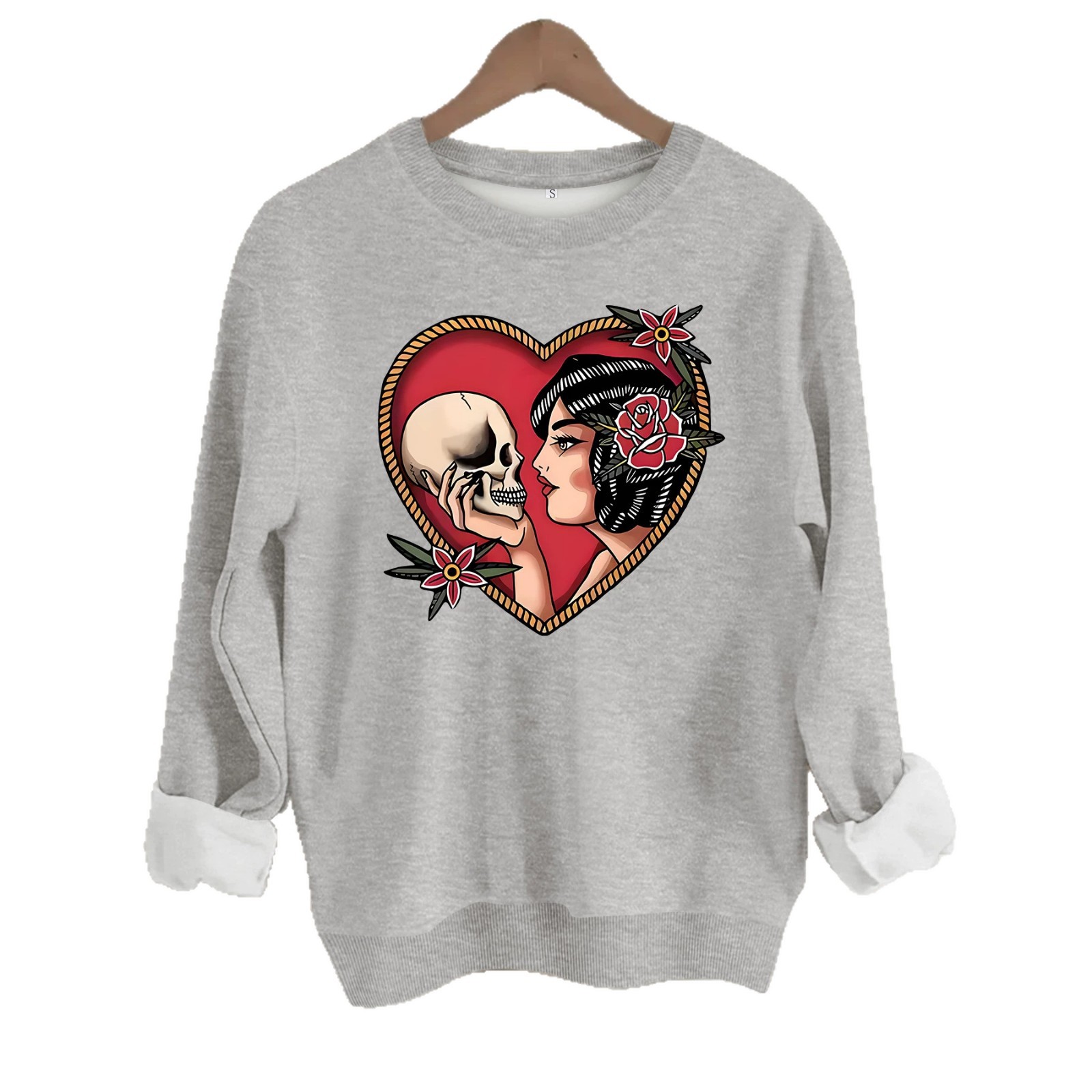 Love Skeleton Printed Hoodie