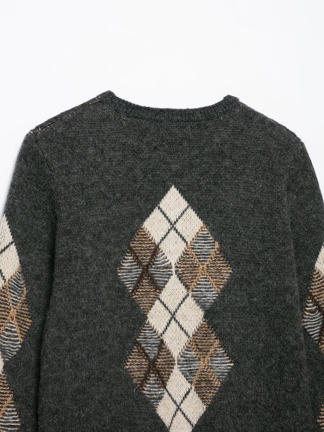 Argyle Knit Cardigan