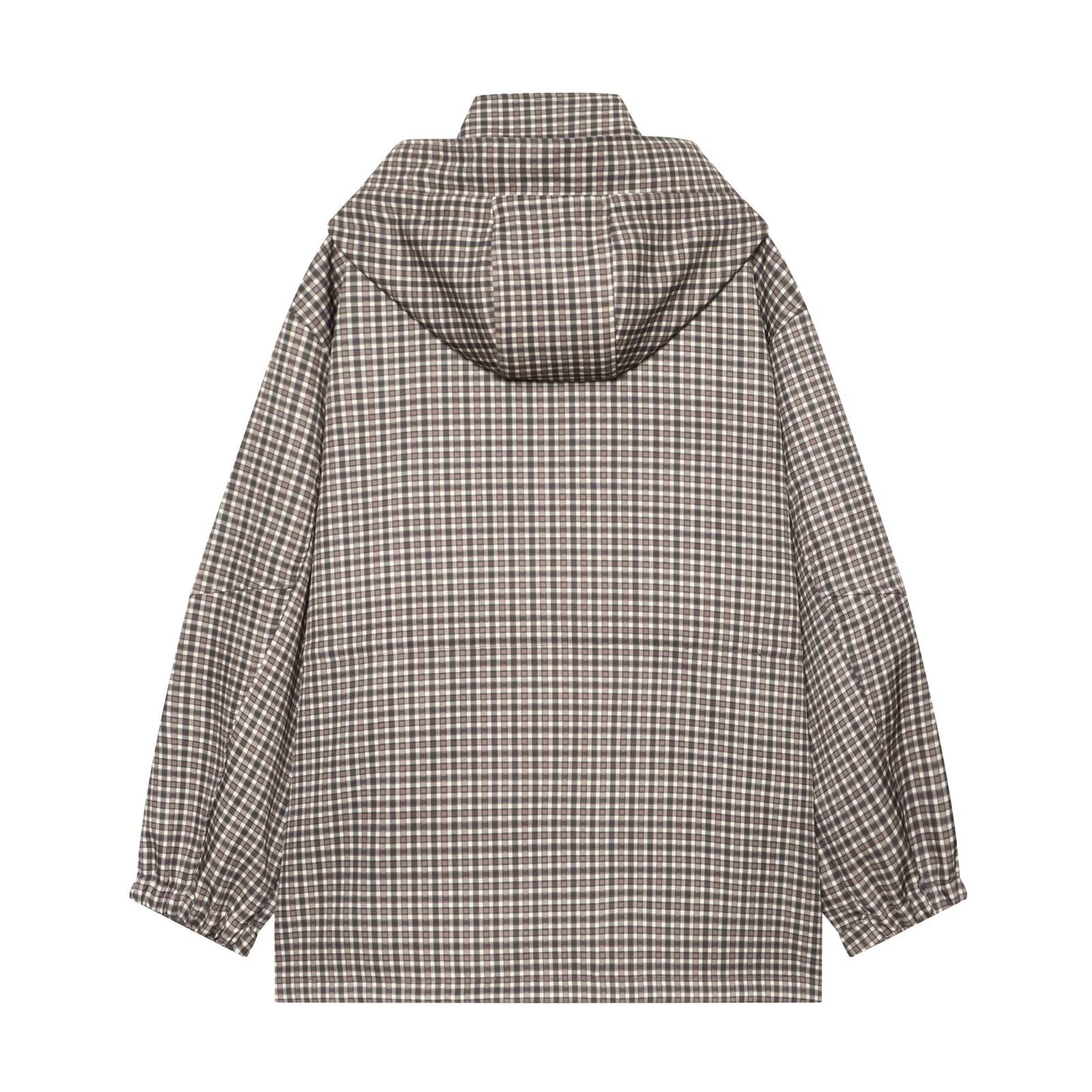 Hooded Check Jacket
