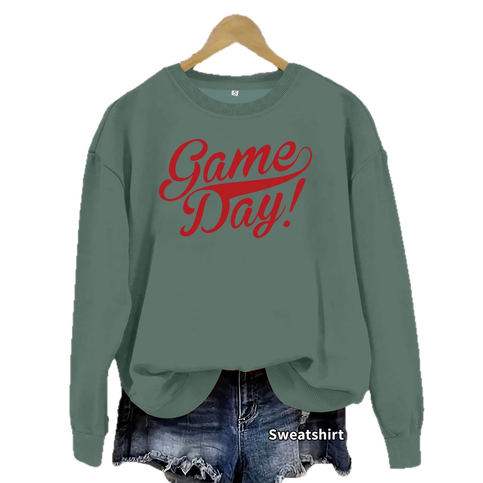 Printed loose women's fleece hoodie