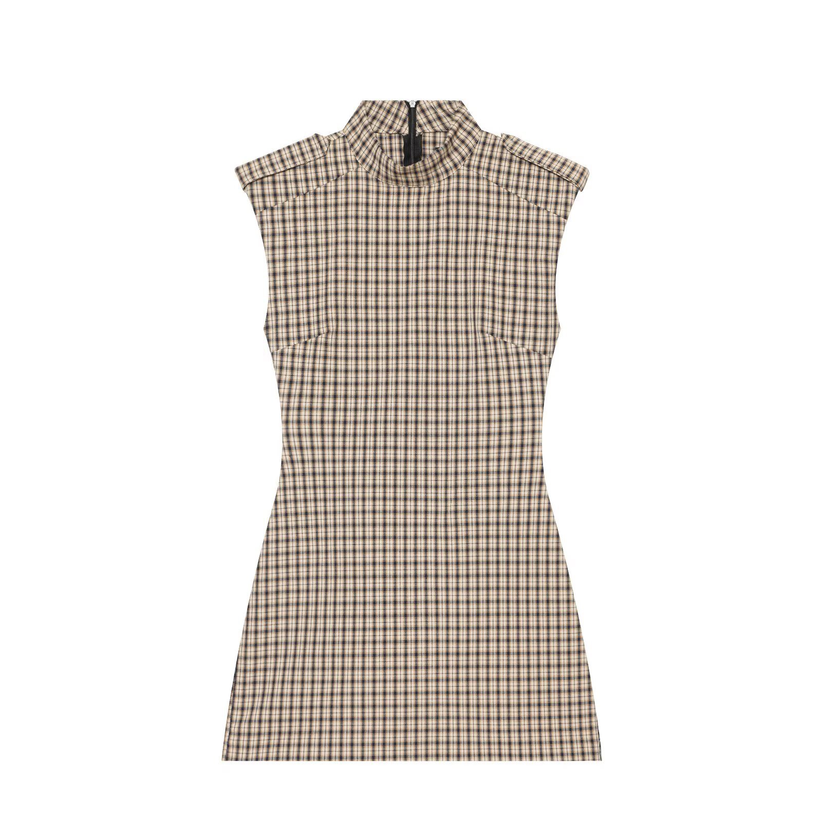 Checked Sleeveless Playsuit