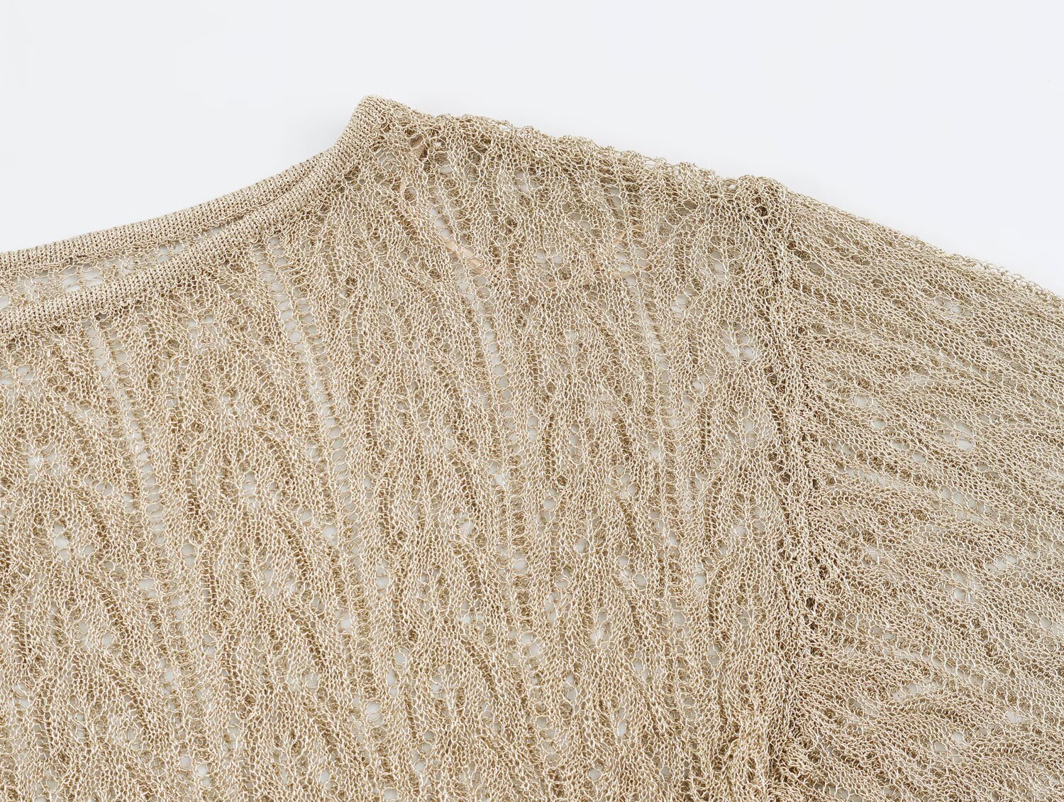 Fringed Tie-Waist Knit Top